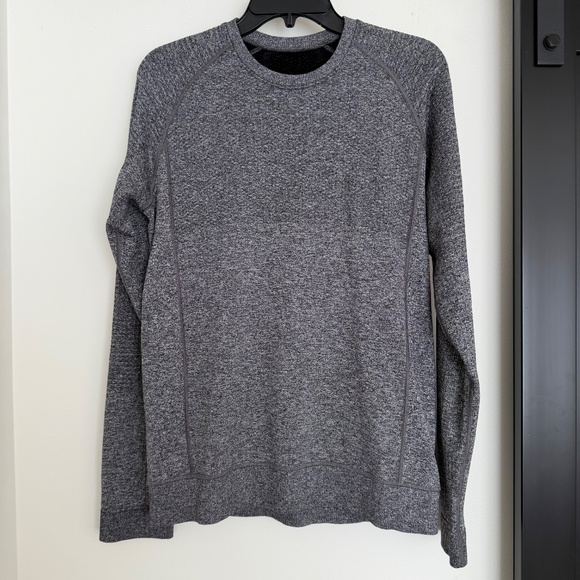 LULULEMON Gray Merino Wool Blend Engineered Warmth Crewneck Sweatshirt Small - Picture 2 of 6